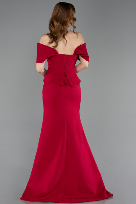 Robe de Soirée Longue Fuchsia foncé ABU6002