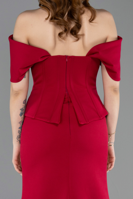 Robe de Soirée Longue Fuchsia foncé ABU6002