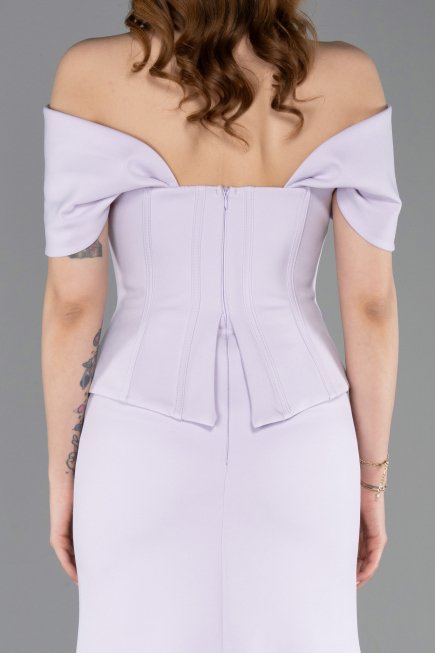 Robe de Soirée Longue Lilas ABU6002