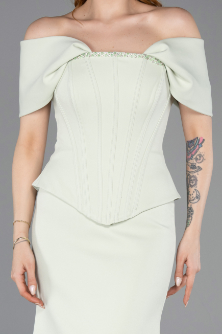 Robe de Soirée Longue Menthe ABU6002