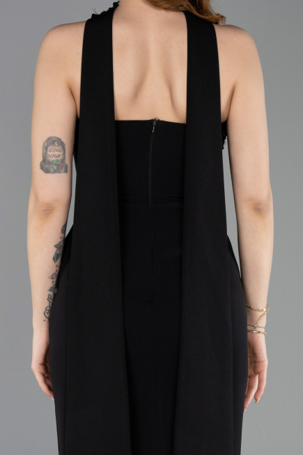 Robe de Cérémonie Midi Noir ABK2593