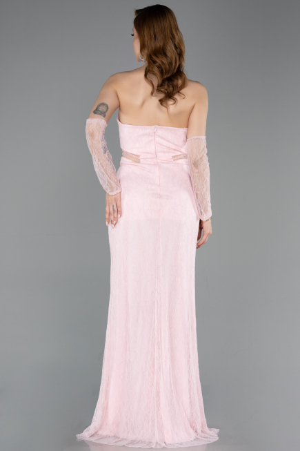 Robe De Soirée Dantelle Longue Poudre ABU5736