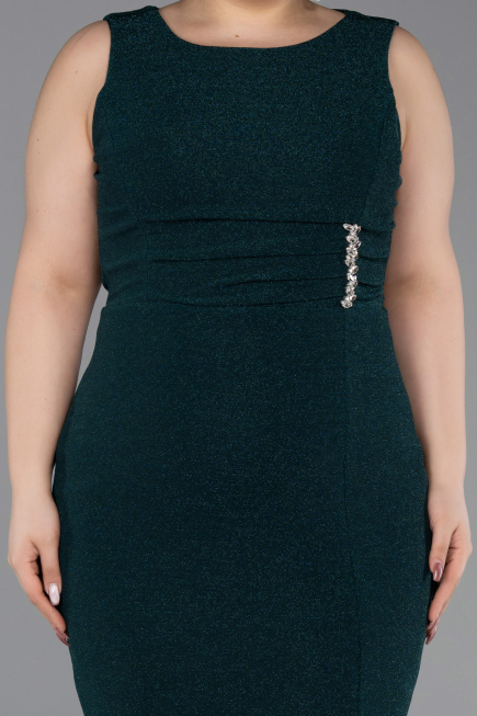 Robe De Soirée Grande Taille Midi Émeraude ABK2338