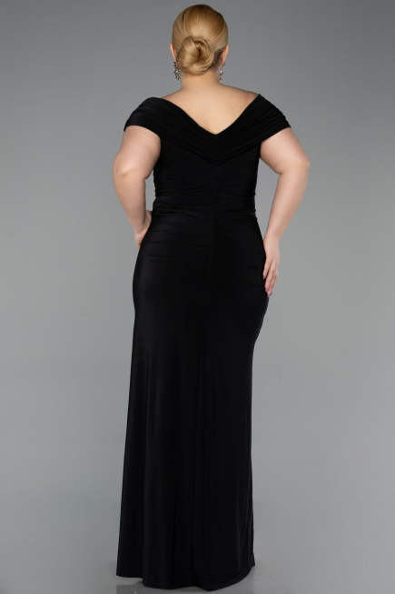 Robe De Soirée Grande Taille Longue Noir ABU5900