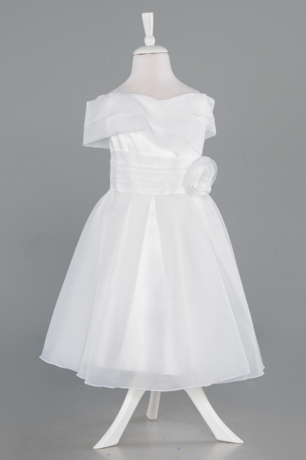 Robe de Soirée Enfants Courte Blanc ABK2565