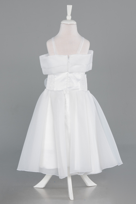 Robe de Soirée Enfants Courte Blanc ABK2565