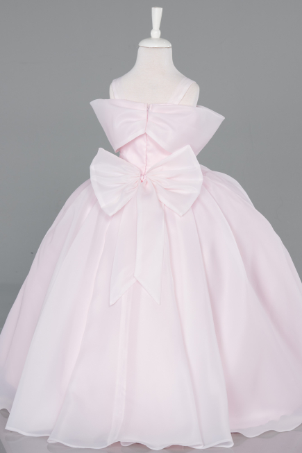Robe de Mariage Pour Enfant Longue Satin Poudre ABG175