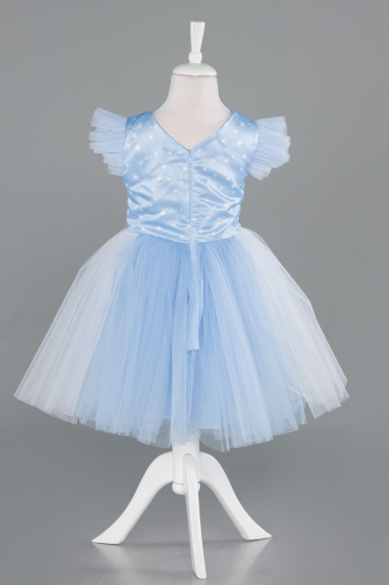 Robe de Soirée Enfants Courte Bleu ABK2576