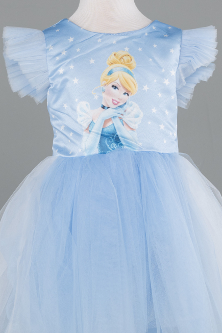 Robe de Soirée Enfants Courte Bleu ABK2576