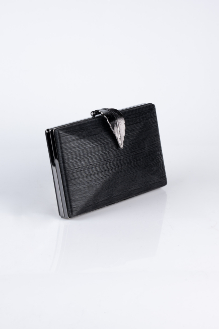 Sac De Soirée Coupe Au Laser Noir KC713