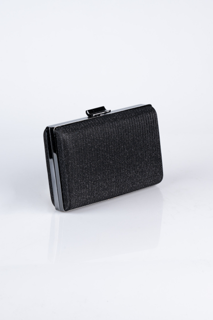 Sac de Soirée Luxe Argenté Noir V275