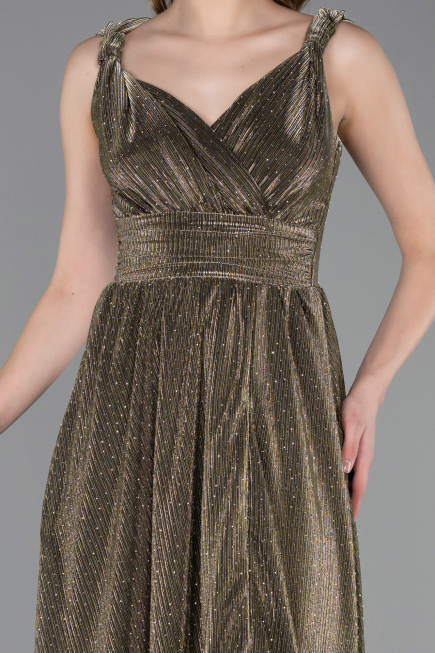 Robe de Soirée Longue Or ABU6045