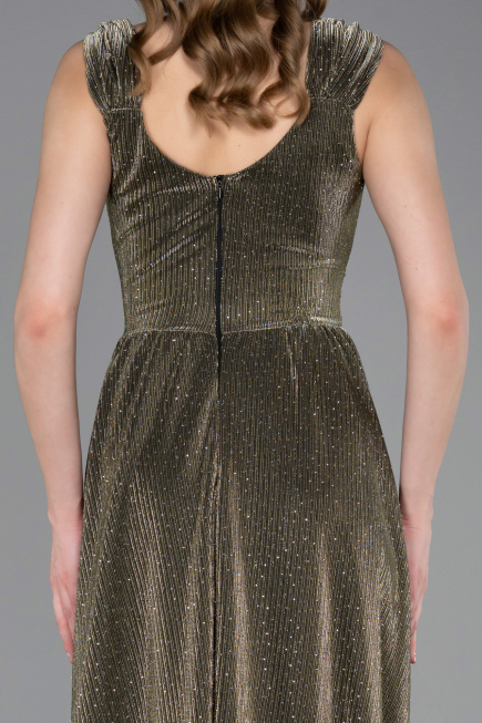 Robe de Soirée Longue Or ABU6045