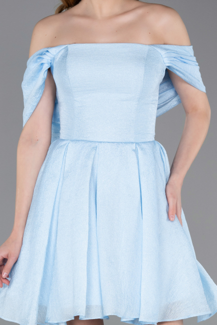 Robe de Cérémonie Courte Bleu clair ABK2604