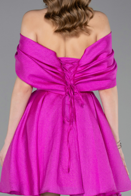 Robe de Cérémonie Courte Fushia ABK2604