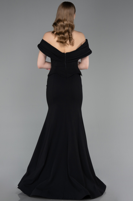 Robe Queue de Poisson Longue Noir ABU6046