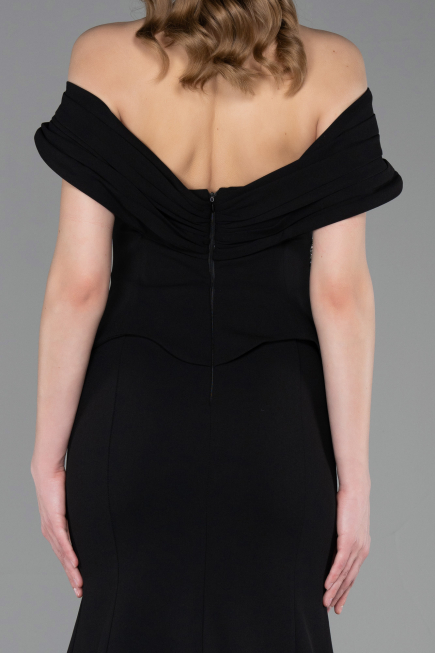 Robe Queue de Poisson Longue Noir ABU6046