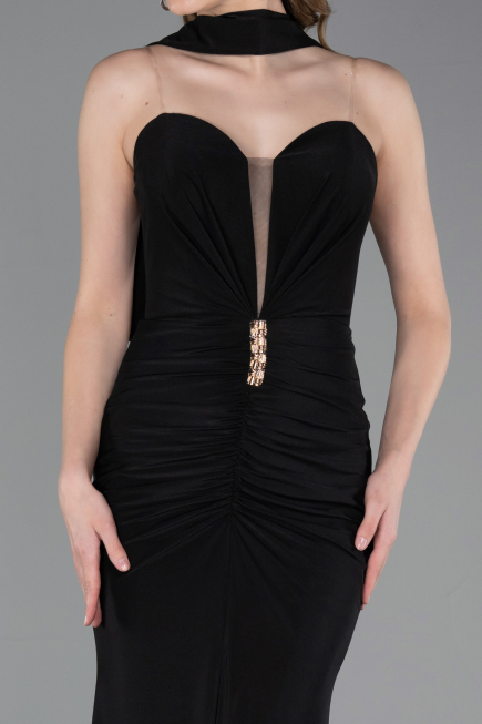 Robe de Soirée Longue Noir ABU6051