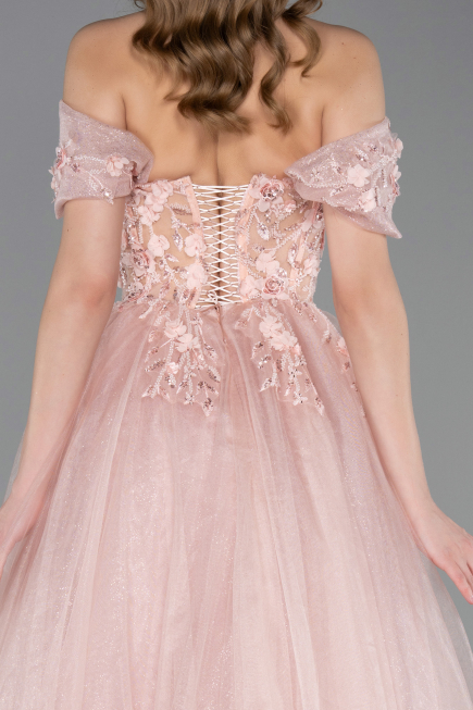 Robe de Soirée Longue Poudre ABU6056