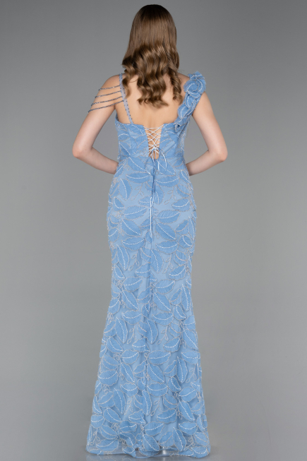 Robe de Soirée Longue Indigo ABU6059