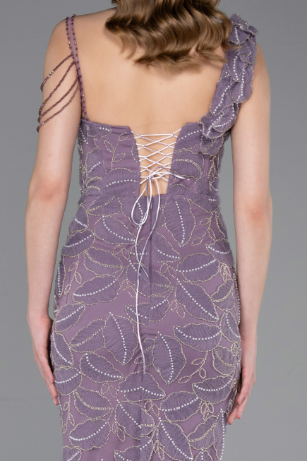 Robe de Soirée Longue Lavande ABU6059