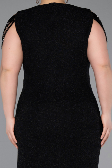 Robe De Soirée Grande Taille Longue Noir ABU5731