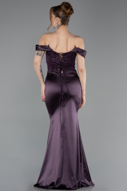 Robe de Soirée Longue Violet ABU6078