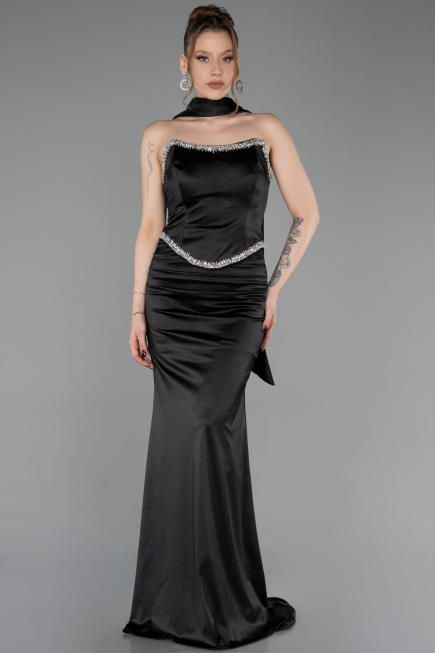 Robe de Soirée Longue Noir ABU6079