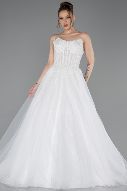 Robes de Mariage Longue Blanc ABG188