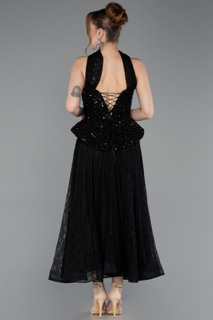 Tenue de Soirée Midi Dantelle Noir ABK2613