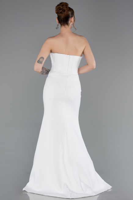 Robe de Soirée Longue Blanc ABU5568