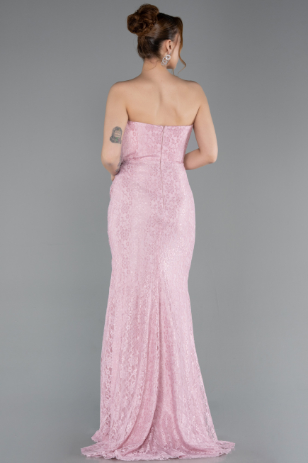 Robe De Soirée Dantelle Longue Poudre ABU6036