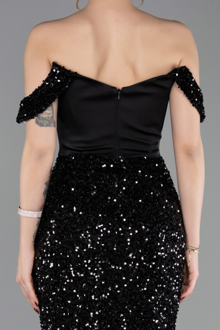 Robe de Soirée Longue Noir ABU6087
