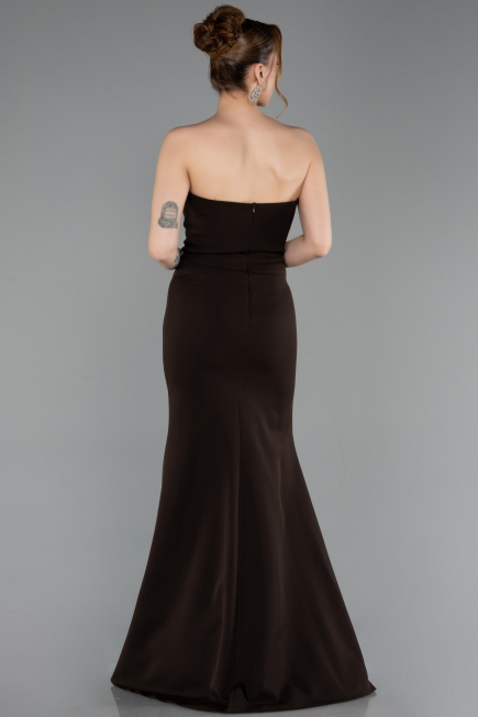 Robe Queue de Poisson Longue Brun ABU6092