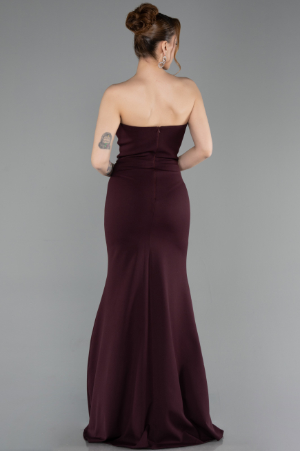 Robe Queue de Poisson Longue Couleur Cerise ABU6092