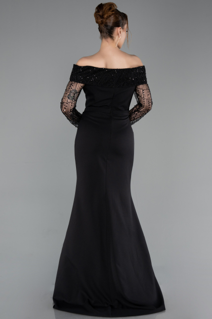 Robe de Soirée Longue Noir ABU6101