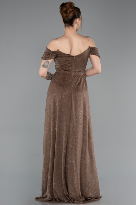 Robe de Soirée Longue Cuivre ABU6107