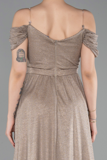 Robe de Soirée Longue Or ABU6107