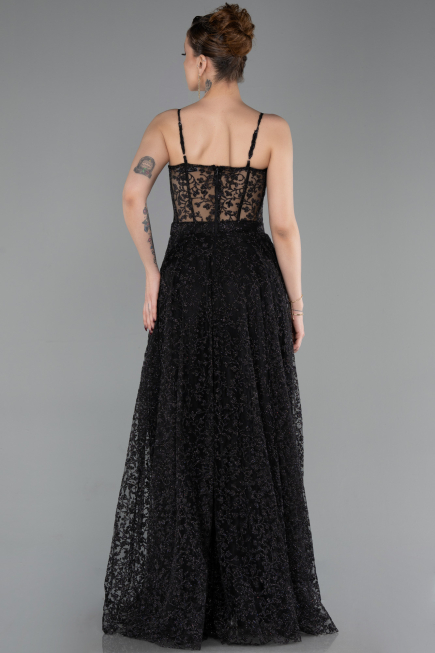 Robe de Soirée Longue Noir ABU6108