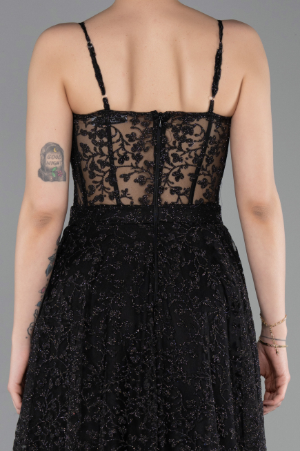 Robe de Soirée Longue Noir ABU6108