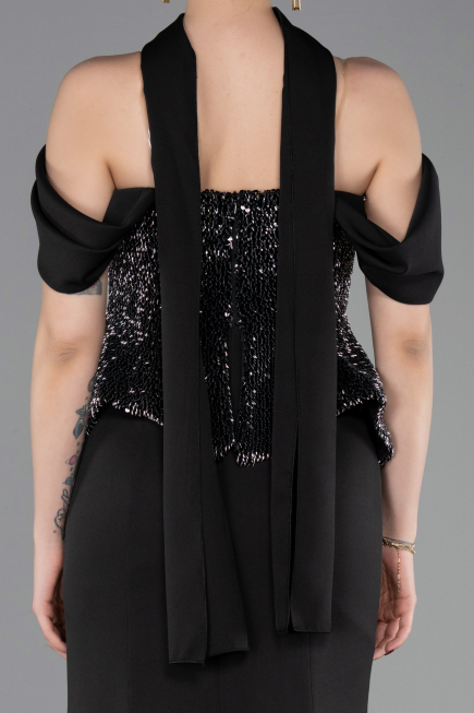 Robe de Soirée Longue Noir ABU6094