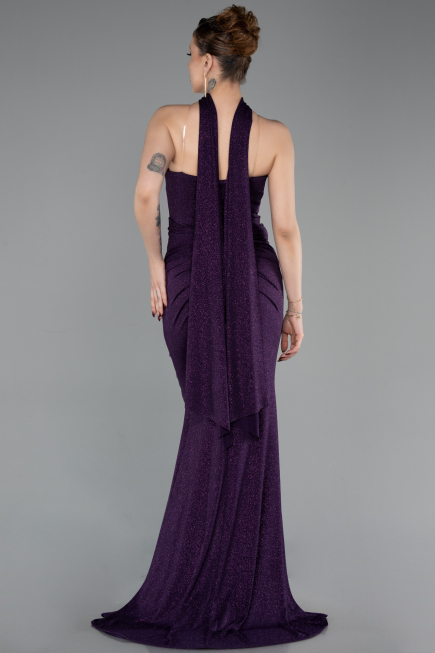 Robe de Soirée Longue Violet ABU6112
