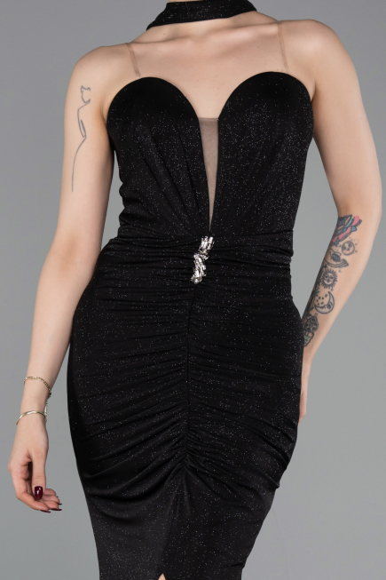 Robe de Soirée Longue Noir ABU6112