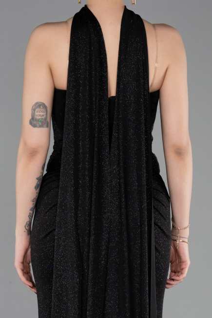 Robe de Soirée Longue Noir ABU6112