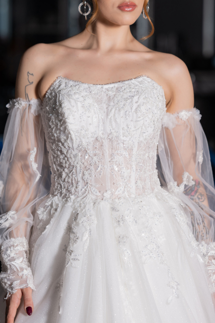 Robes de Mariage Longue Blanc ABG189