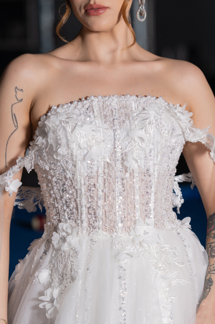 Robes de Mariage Longue Blanc ABG192