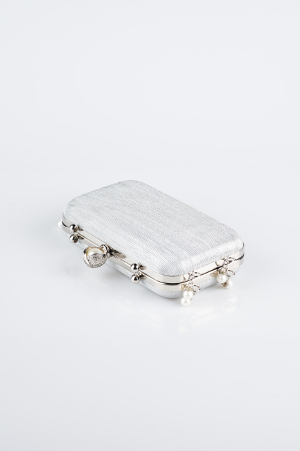 Sac de Soirée Luxe Coupe Au Laser Platine KC714