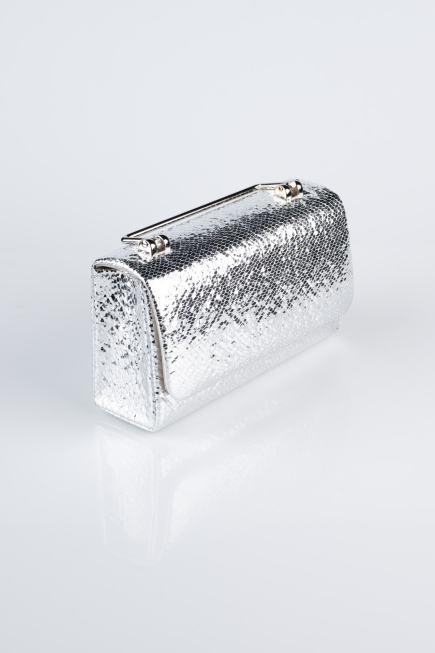 Sac de Soirée Luxe Cristal Argent KC421