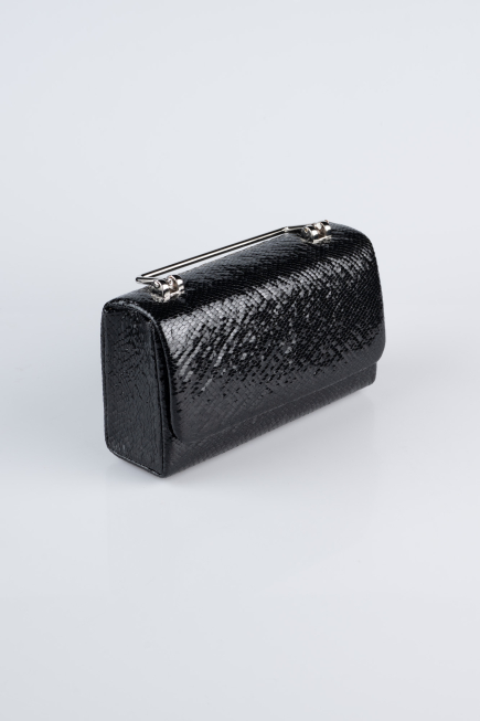 Sac de Soirée Luxe Cristal Noir KC421