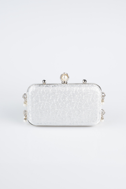 Sac de Soirée Luxe A motifs Argent KC714